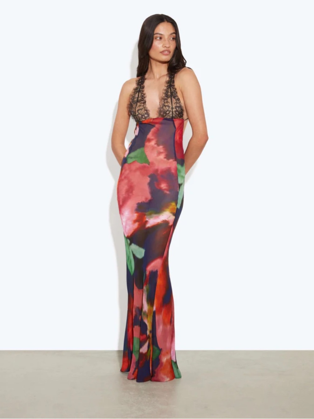Rat & Boa Paola Floral slip maxi dress
